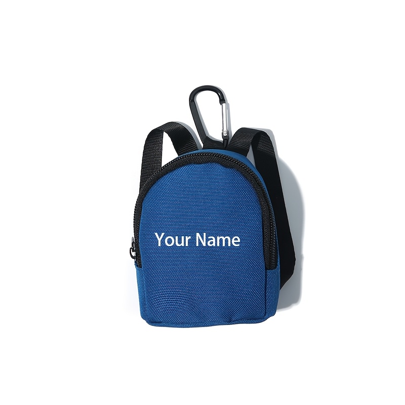 TEMU Mini Backpack Pouch, Small Attachment Bag, Keychain Bag, Custom Name/logo/text, Personalized Gift, Holiday Gift, Valentine's Day Gift, Birthday