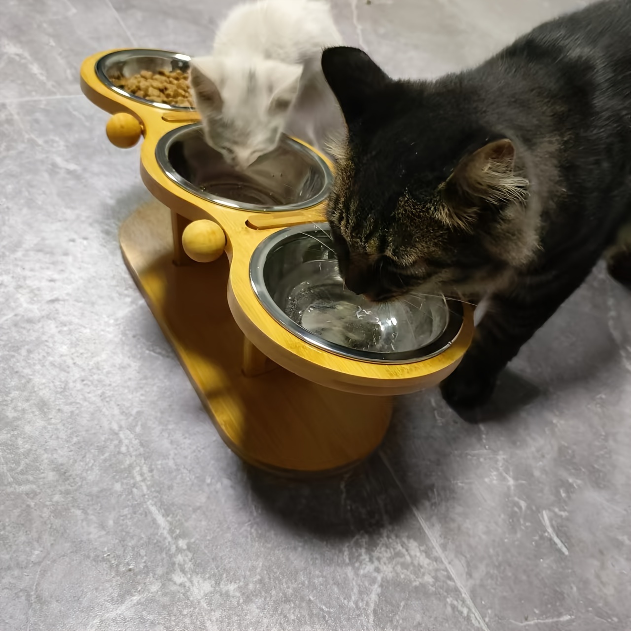 

Elevated Cat Bowl - 3 Steel Cat Bowls 15° Stand For , And , Cat Feeding Bowl, Elevated Cat And Bowl