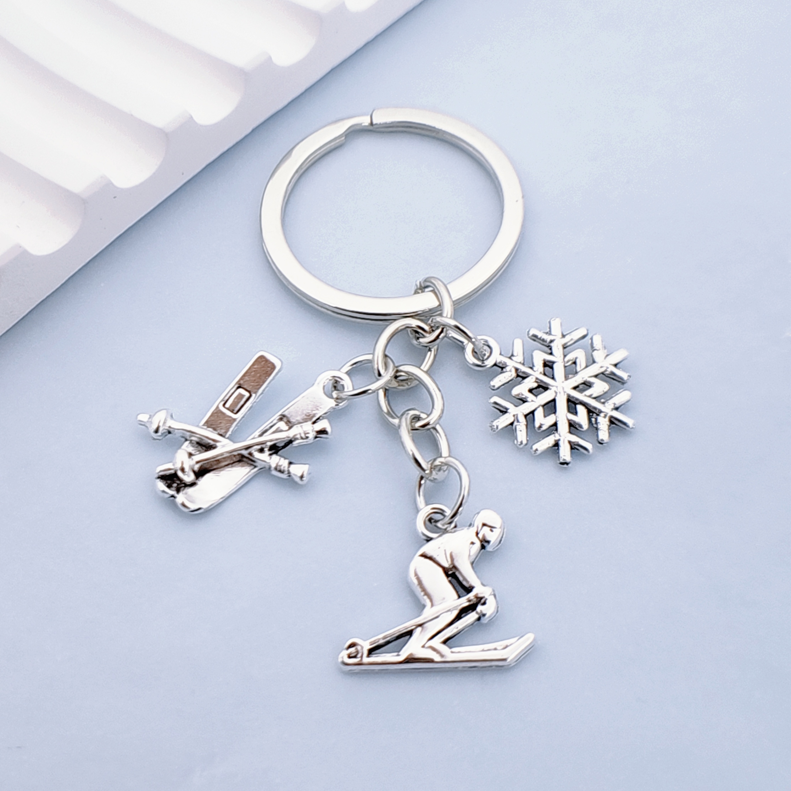 

Zinc Alloy Keychain For Men, For Ski Enthusiasts, Key For Men