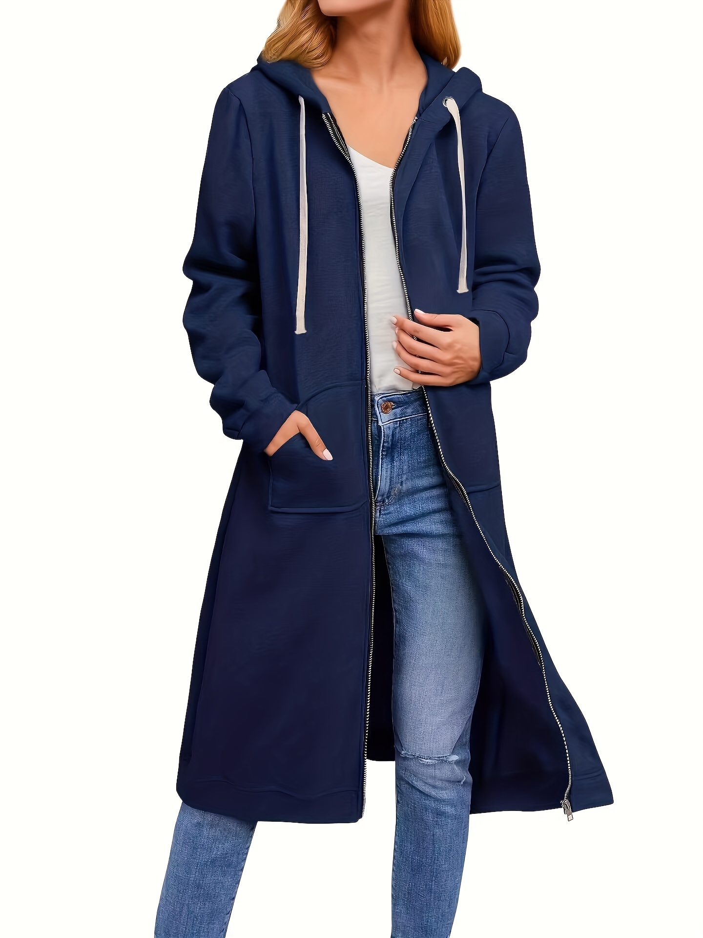 plus size damen oversized kapuzen zip up cardigan mantel – Temu