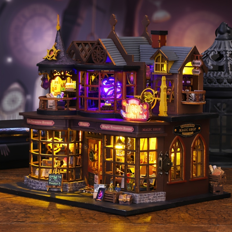 3d puzzle model retro magical cottage - Temu
