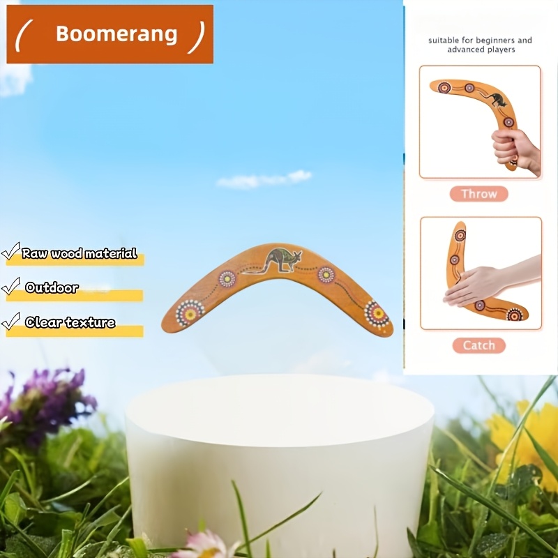 E-shop ./2 Stk. Holz-Bumerang-Fußballscheibe, Outdoor-Spielzeug