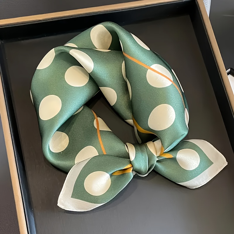 Image of From The Lost Series, This Daily Gift, Which Is A Recently Item, Is A Scarf With White Dots And Lines On Background. Its Delicate And Chic