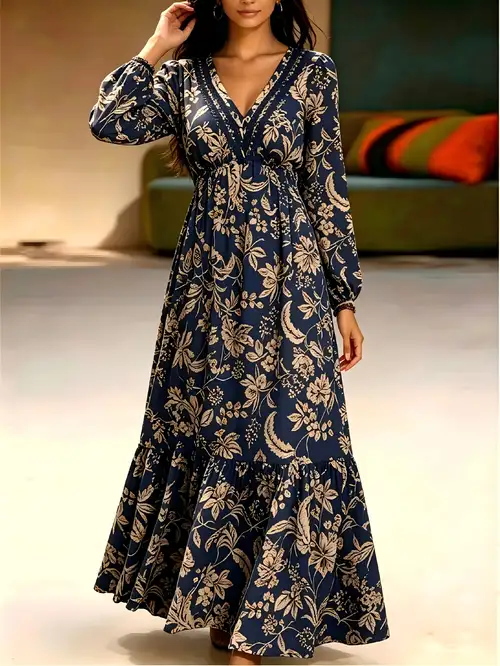 women's long sleeve summer dresses Womens Dresses Plus Size Long Sleeve Casual Dresses Plus Size Long Casual Dresses FOLUNSI Women Plus