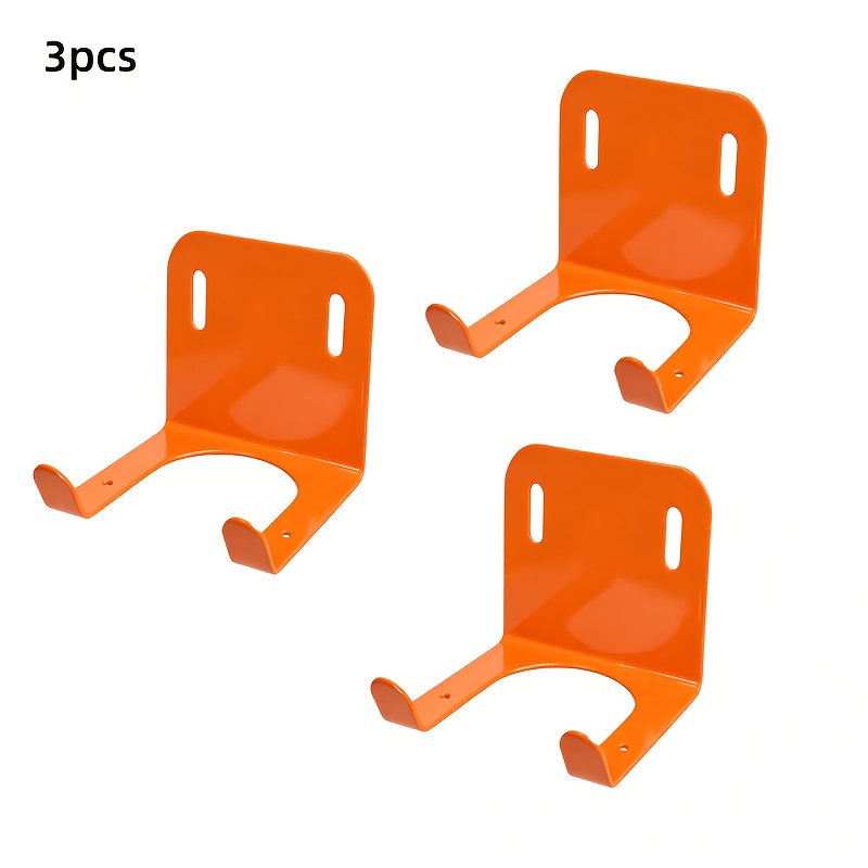 TEMU 3pcs Modern Orange Heavy-duty Stainless Steel Wall-mounted Lawnmower Racks, Upgraded Anti-corrosion Rust-proof Tool Rack Large Size Wall-mounted