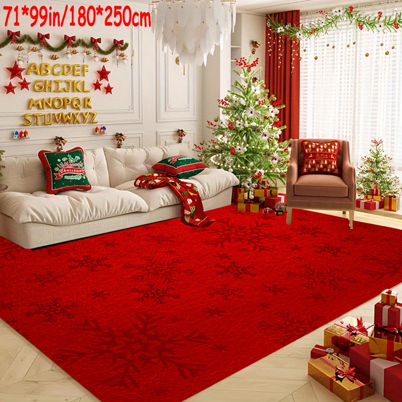 

Christmas Area Rug - - , Backing, For , , And Decor