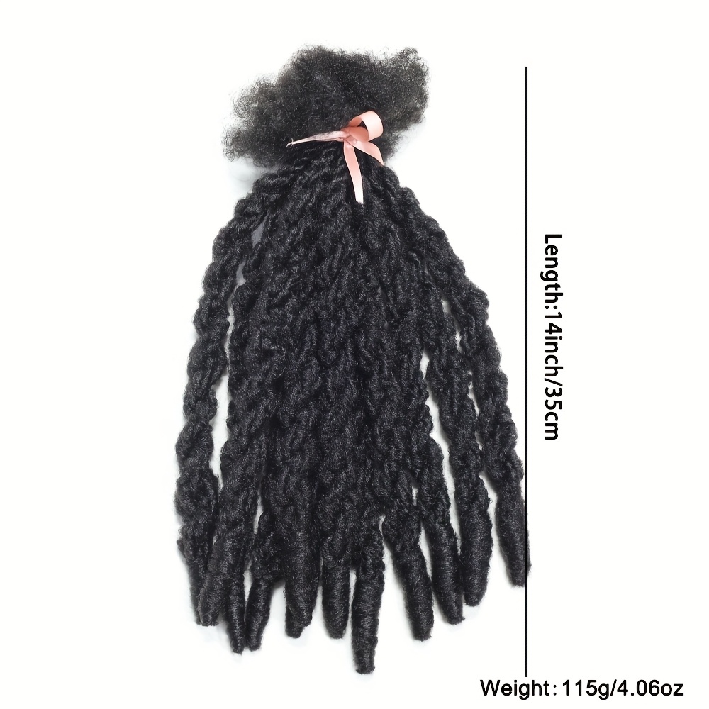 TEMU 1 Pack 12 Strands Double Twisting Locs Crochet Hair 14 Inch Black Color Knotless Twist Hair Braids Soft Crochet Locs Crochet Hair Locs Crochet Hair Extensions Dread Locs Braiding Hair For Men