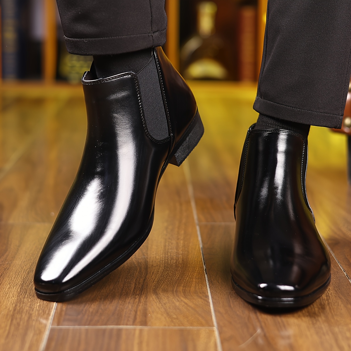 mens business casual chelsea boots suitable wearing in four