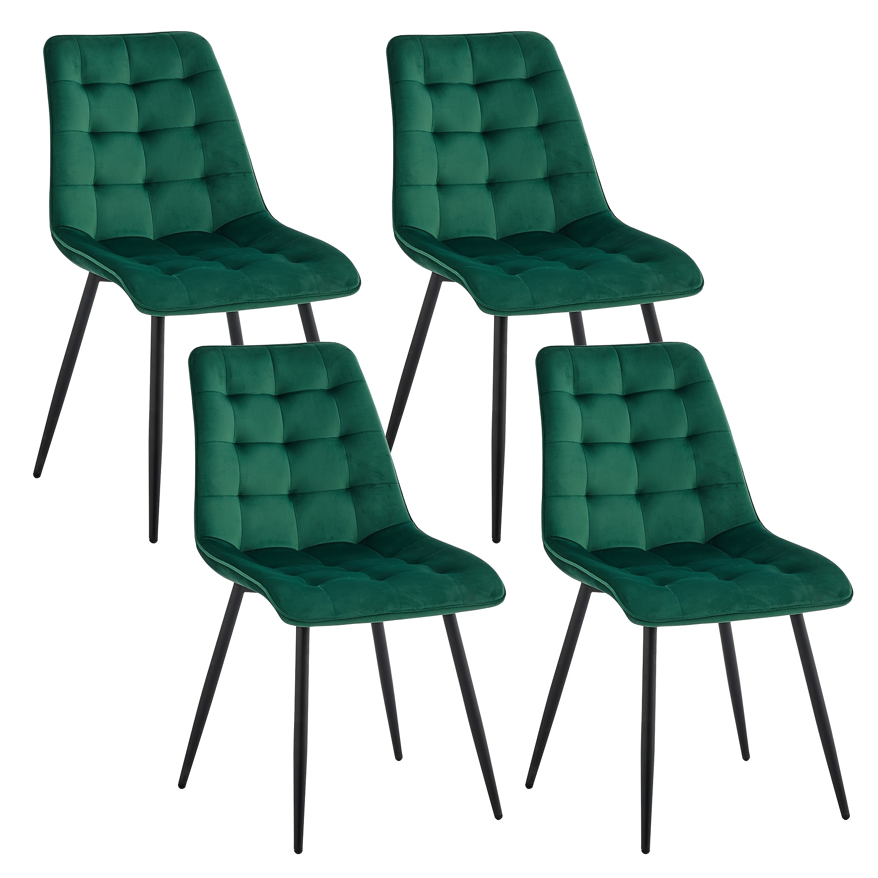Image of Set Of 4 Dining Chairs, Vintage- Seating, Lounge Chairs, Retro Design, Cozy Guest Chairs, Dining Room Chairs With Back Support, Ideal For Dining Areas, Kitchens, Bedrooms, And , In A Color
