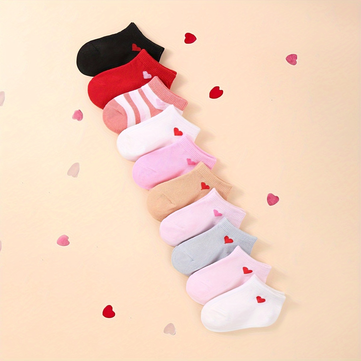 10 Pairs/set Of Baby Unisex Socks For Toddlers