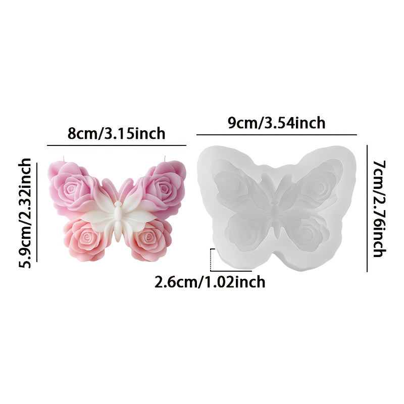 E-shop Harz-Silikonform – Kreative Silikonform in Blumen- Schmetterlingsform für Kerzen, Gips Epoxidharz, Form für DIY-Bastelbegeisterte