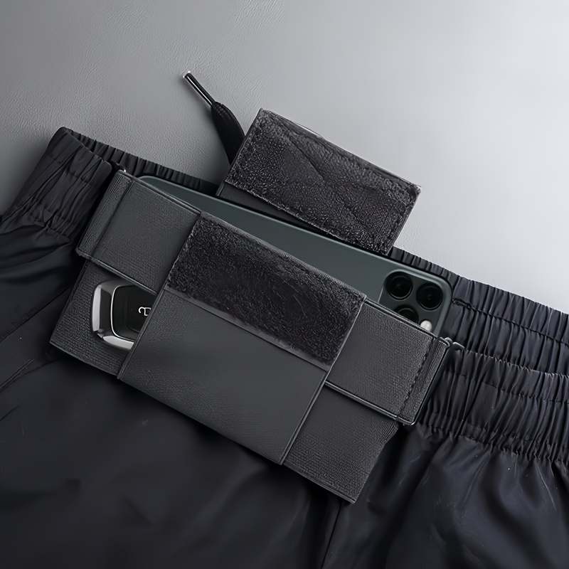 TEMU Riñonera deportiva elástica ajustada, bolsa unisex invisible ajustada para teléfono para correr, cinturón de almacenamiento para fitness al ,