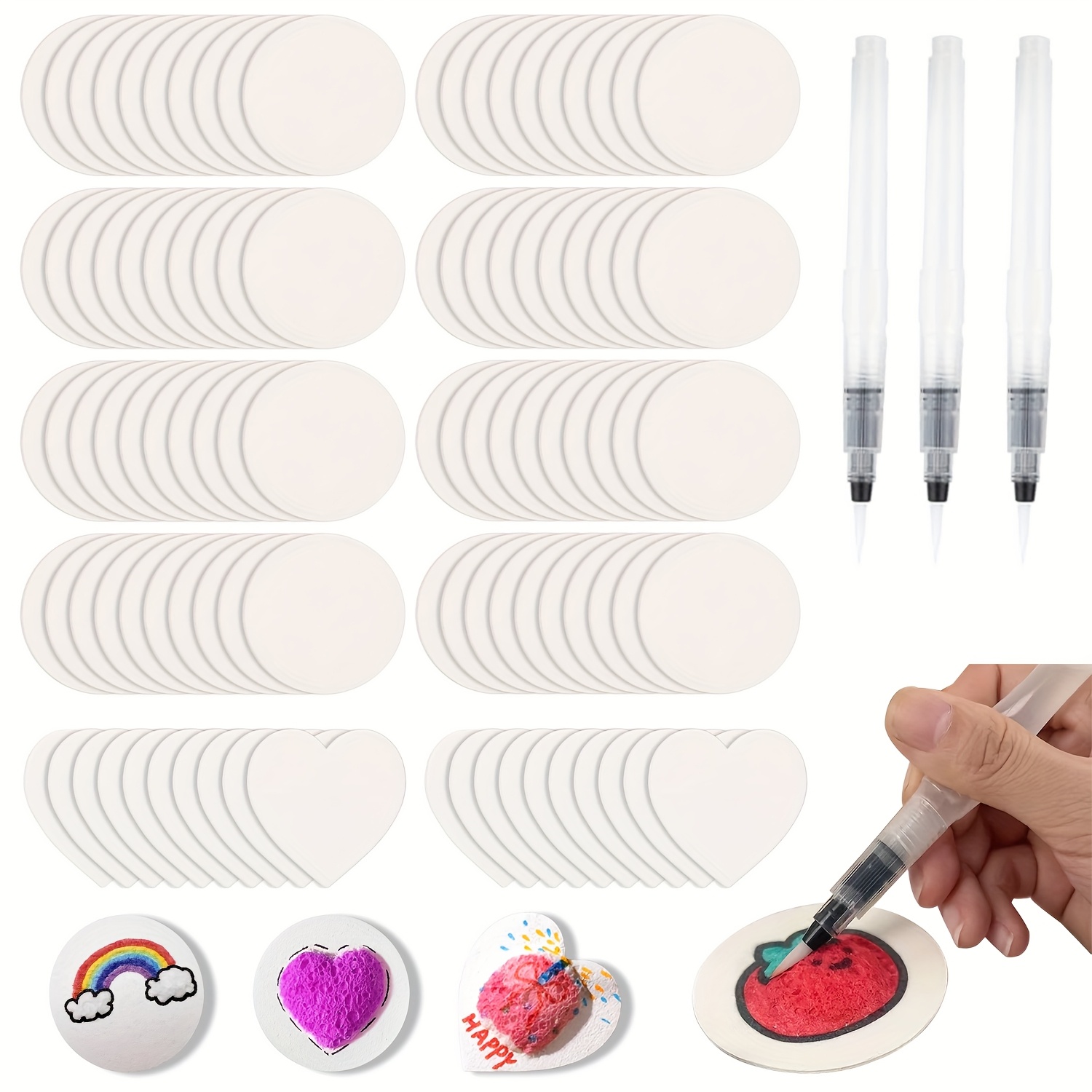 Image of 100pcs Of 3d Drawing Paper - Fluffy Craft Board For Painting And Art Projects, Very Suitable For Party Gifts, Student Awards, Festival And Birthday Gifts