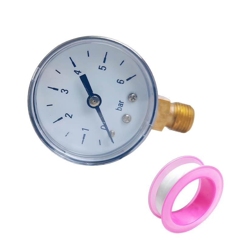 Pressure Gauge, Y50 Radial Pressure Gauge 0-, G1/4 Threaded Interface, Dial, With A Roll Of Adhesive Tape