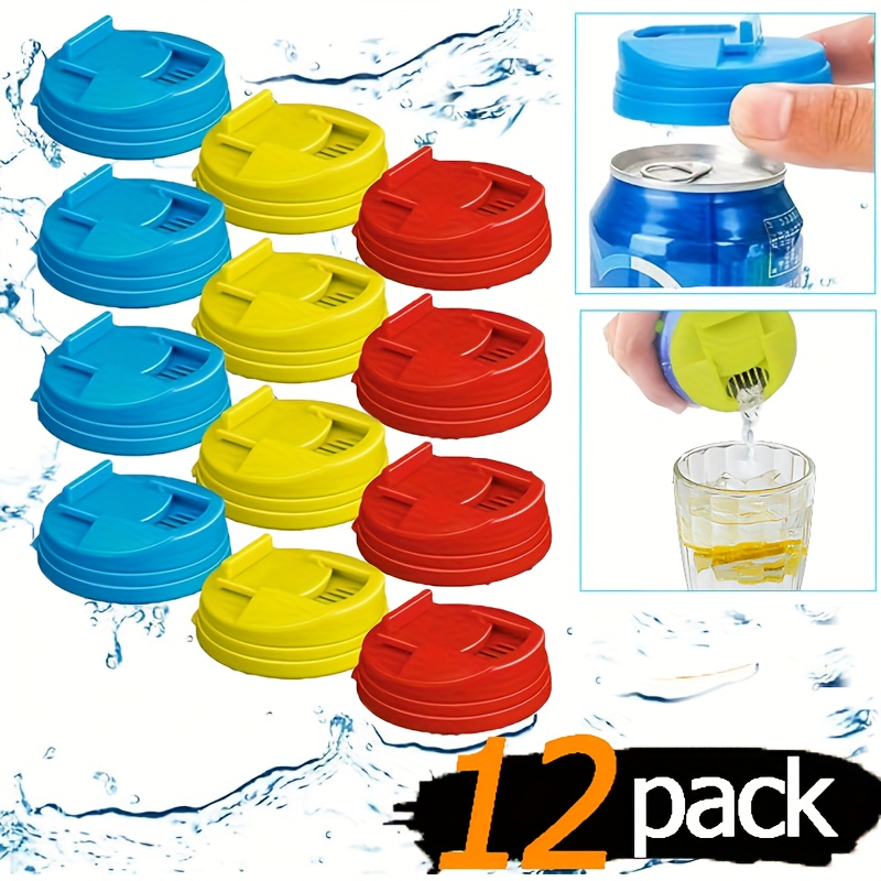 TEMU 6/12 Packs Of Soda Can Lids, Upgraded In 2025 To Prevent Spillage, Suitable For Soda Can Lid Circular Protectors, Cup Lids, Reusable Plastic Can