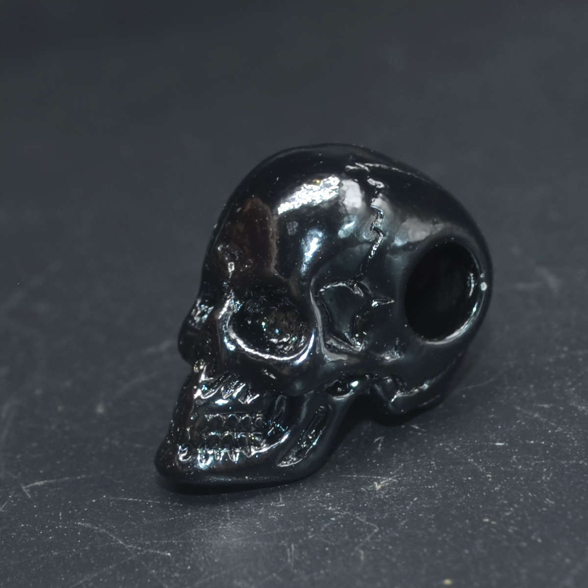 E-shop Edelstahl Gothic Totenkopf Perle DIY Schlüsselanhänger Dekorative Perlen Accessoires