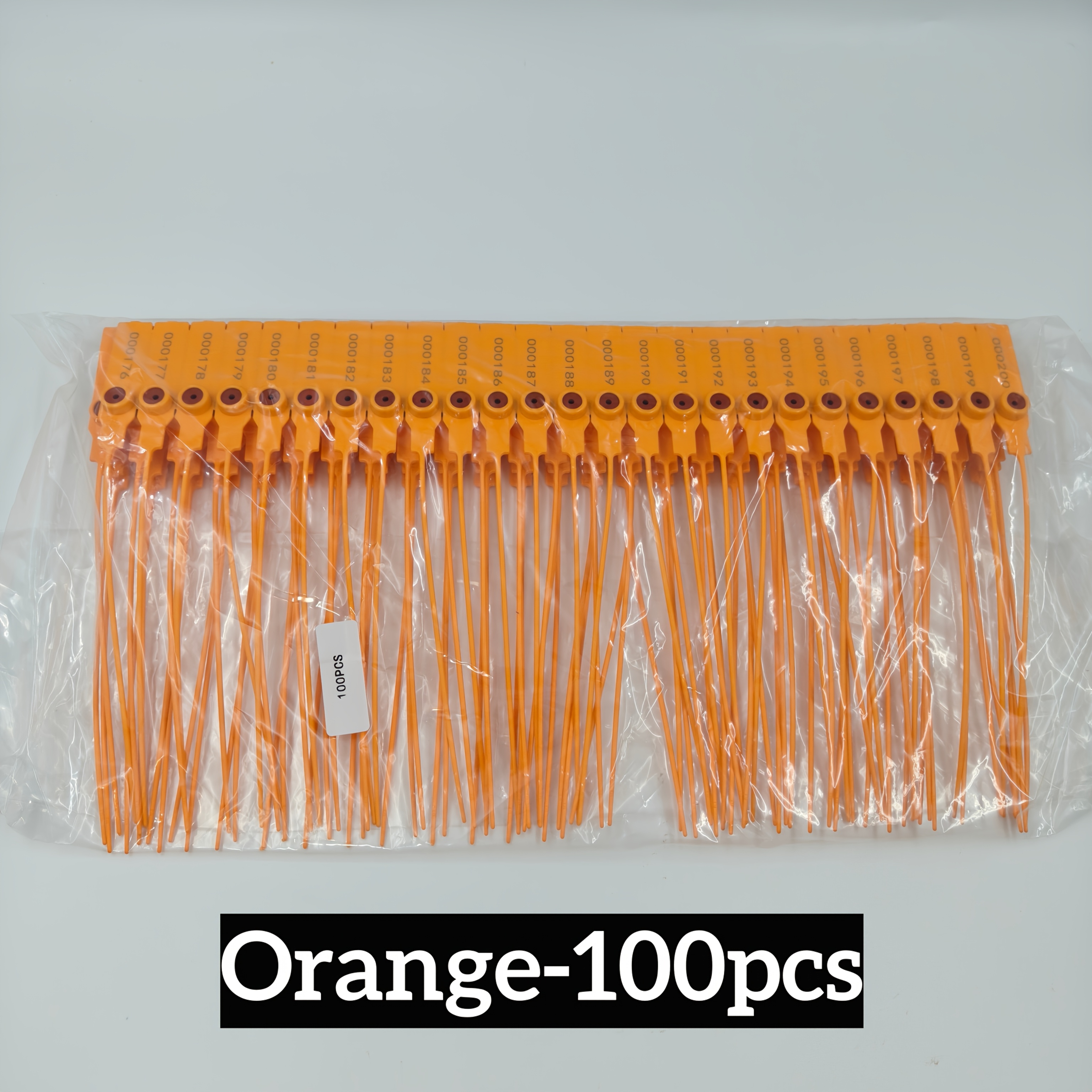 TEMU Lot de 100 scellés anti-tamponnage colorés et durables de 20 cm - Étiquettes de sécurité jetables autobloquantes adaptées aux chaussures, sacs,