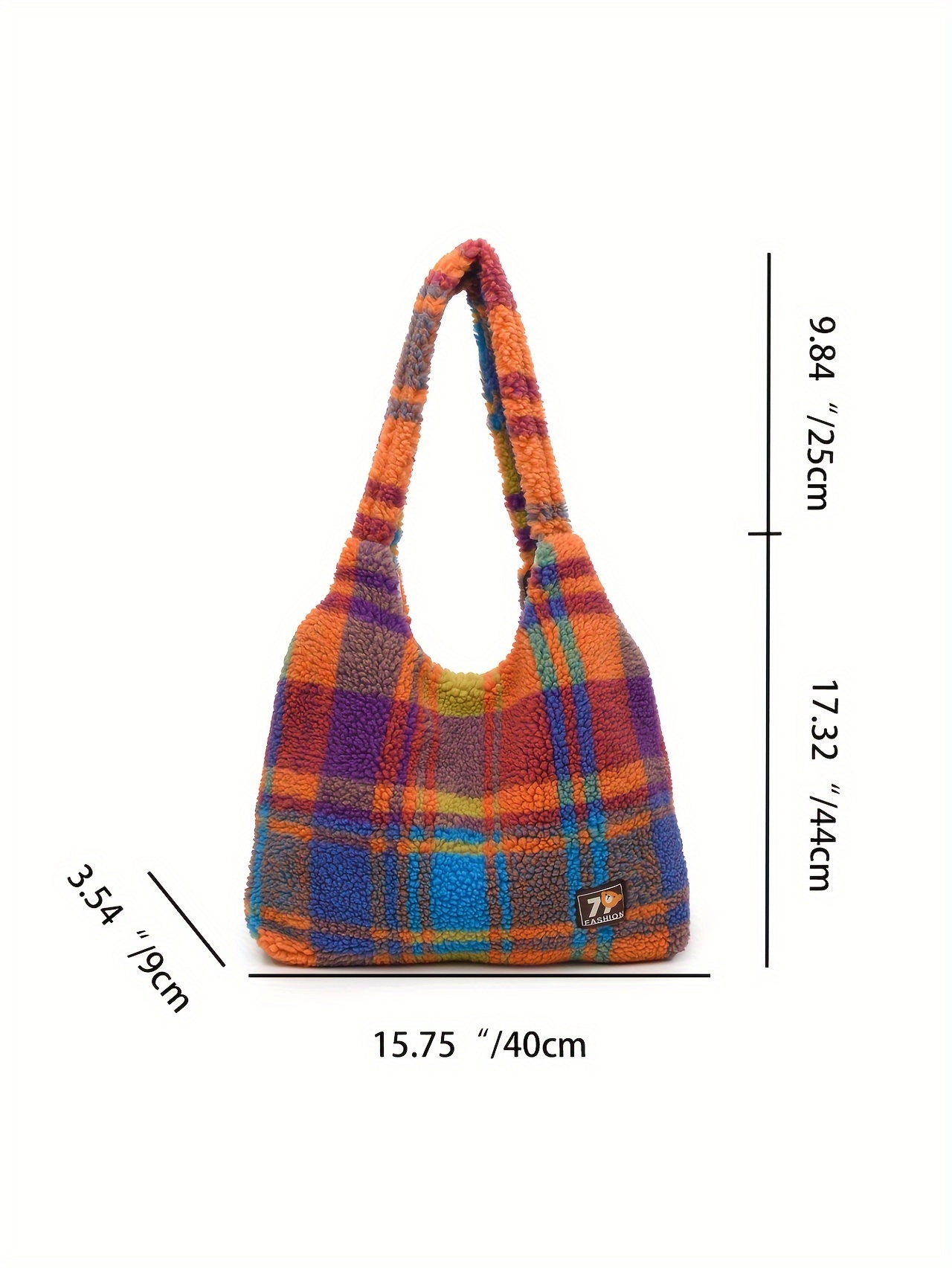 Colorful plaid everyday bag