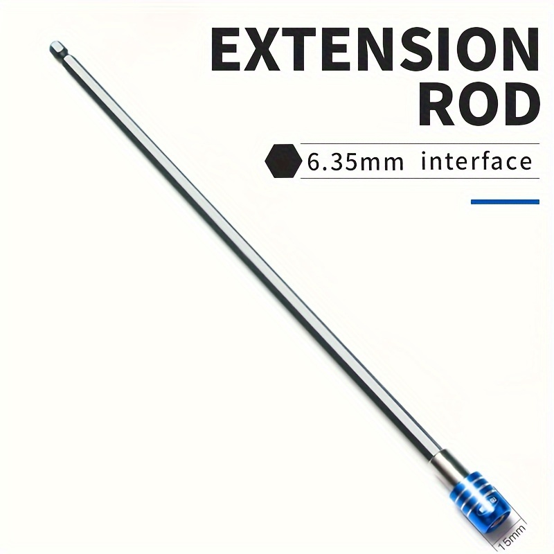 

Weiligu 12-inch Drill Extension Rod With , Deep Socket Adapter, 6.35mm Interface, 1/4" Hex Shank - Metal Home Improvement Tool