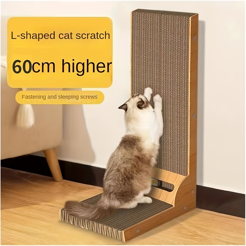 

1pc Oversized L Cat Scratcher , Double- Scratching, - And Non Falling , Cat , And Scratching Sofa, Corrugated , Cat