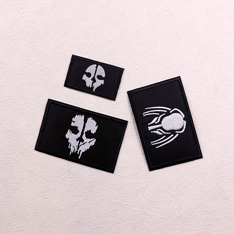 

3pcs Mask Embroidery Patches For Clothing Horror Iron On Patches For Clothes Decoration Badges