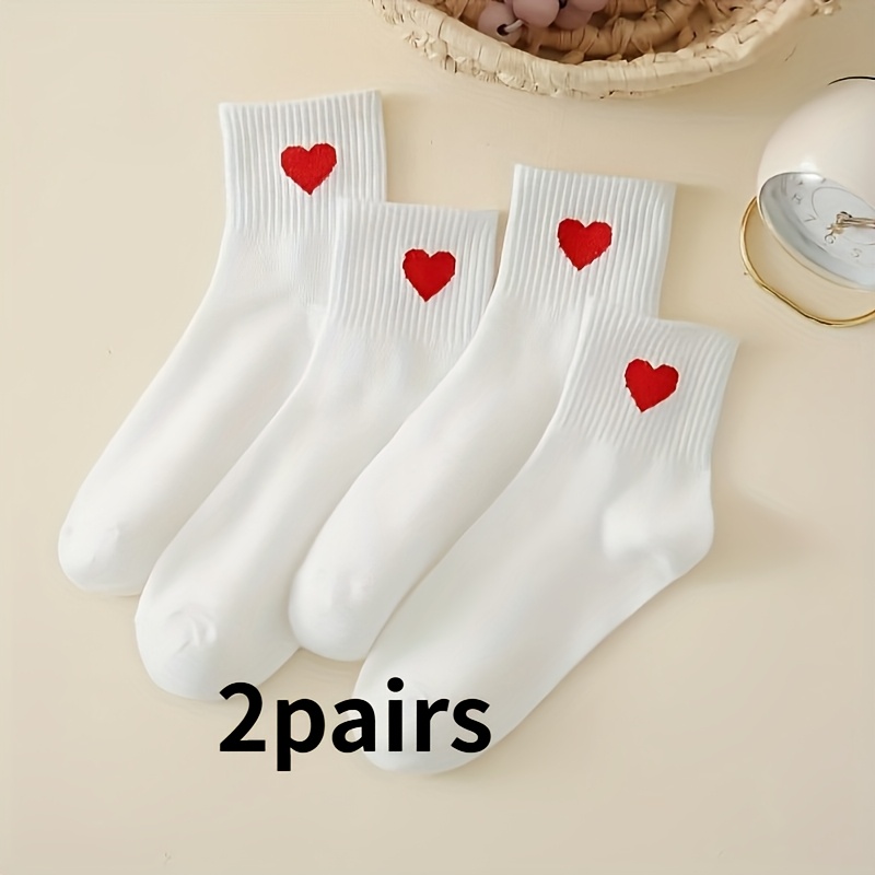 TEMU Of Trendy Low-cut Socks With A Heart Print Designed For People, Suitable For Men And Women. Comfortable And Breathable Socks Make A Great