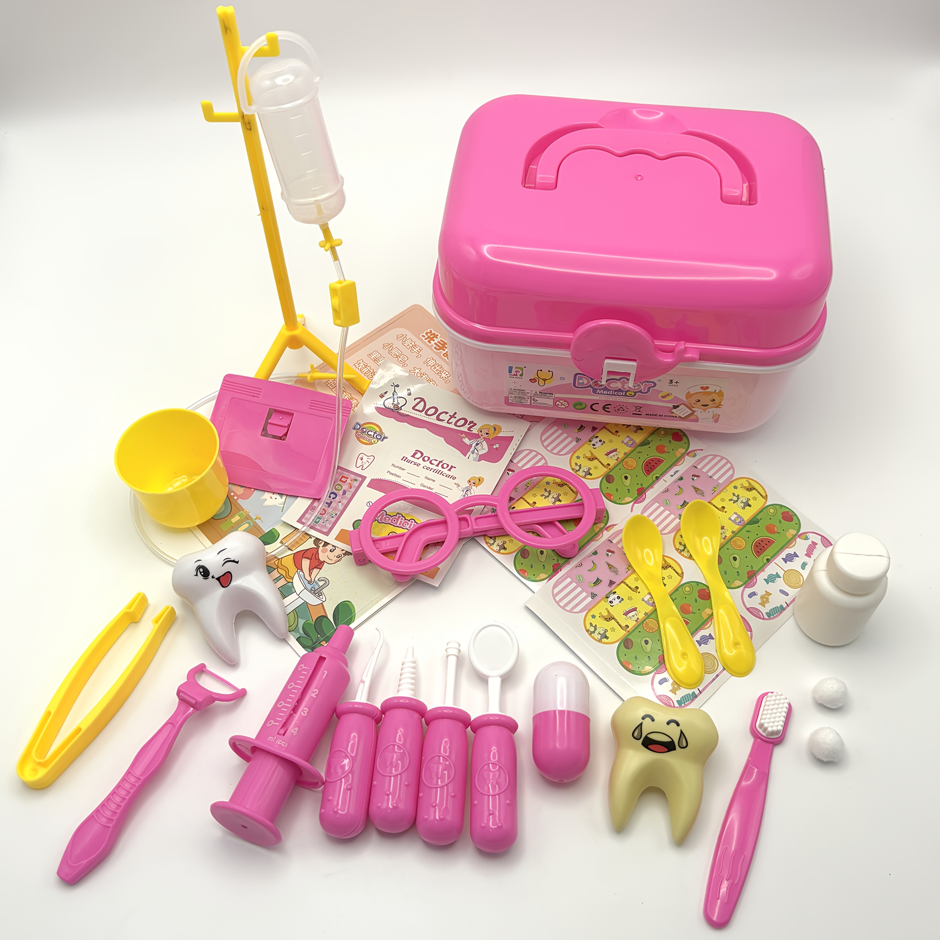 Roze serie doktersspeelgoed voor kinderen