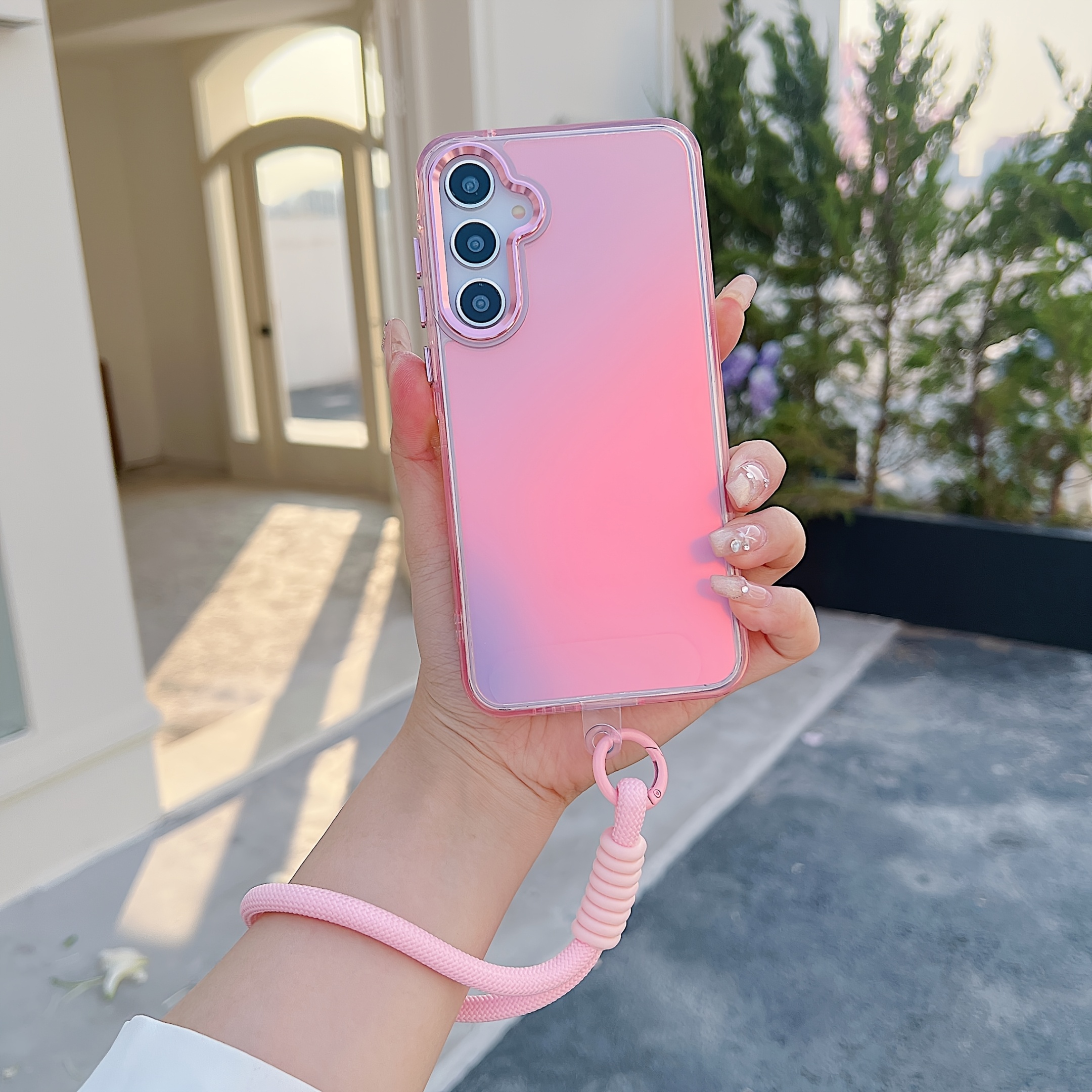 TEMU Phone Case - Gradient Chameleon Phone Case/phone Case Lanyard For Galaxy