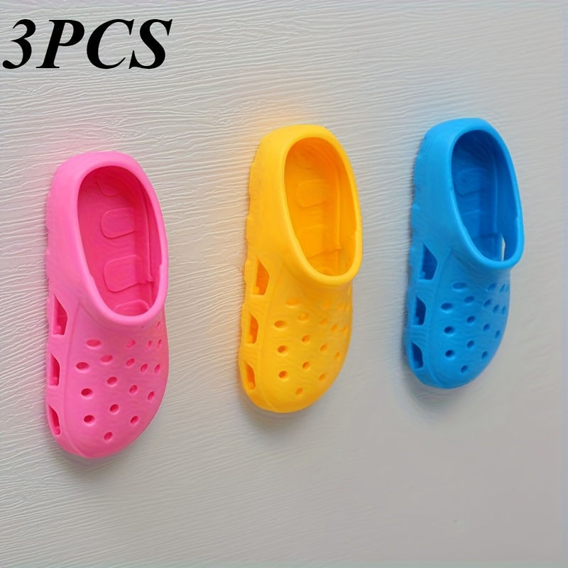 E-shop 3/9 Stück Farbige Wandmontierte Zahnbürstenhalter, Platzsparendes Schuhdesign, Diamantfreie Badezimmer-Zahnbürstenablage aus Kunststoff,