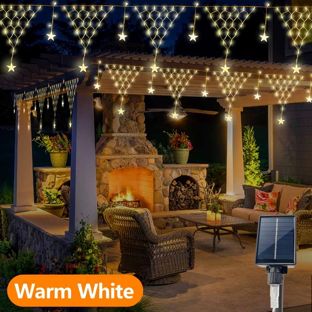 Image of 1 String Of Icicle Lights, Smart Lights, Automatic , Suitable For Courtyard, Garden, Balcony, Indoor Curtain Decorative Lights, Is For Halloween And Christmas