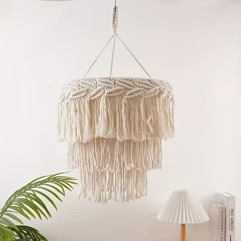 1pc Nordic Style Home Pendant Light Decor, Tapestry Lampshade