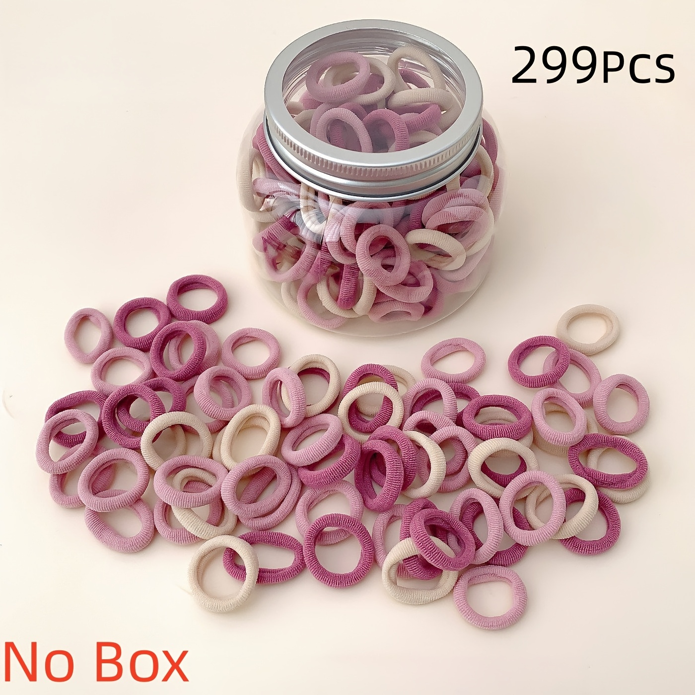Image of 299pcs Large Capacity Hair Ties Set - Colorful High-elasticity Damage- Bands, Great Value Family And Pack