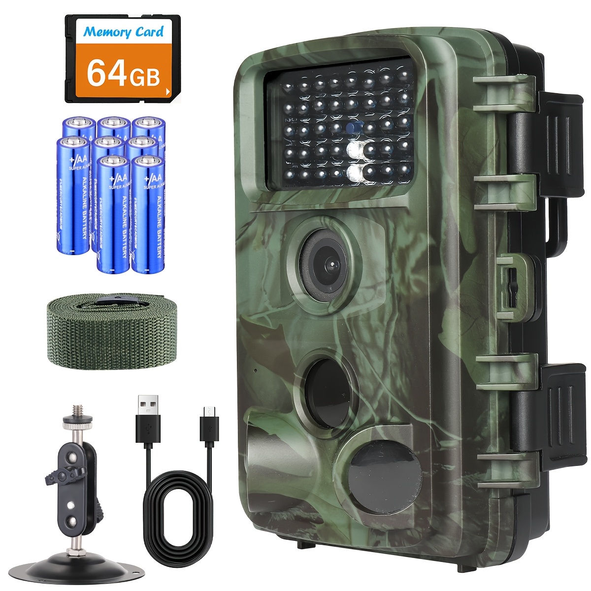Image of 4k Trail Camera 0.5s Trigger Motion Activated, Game Camera With Night Vision Ip66, 120°wide Trail Cam Lens For Outdoor Wildlife Monitoring , Without Battery