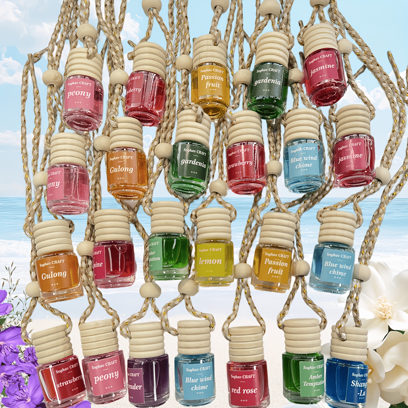 Temu – TEMU Car Air Freshener, Hanging Car Perfume Diffuser, Essential Oil Air Freshener For Car, Long Lasting Fragrance, Car Accessories Random