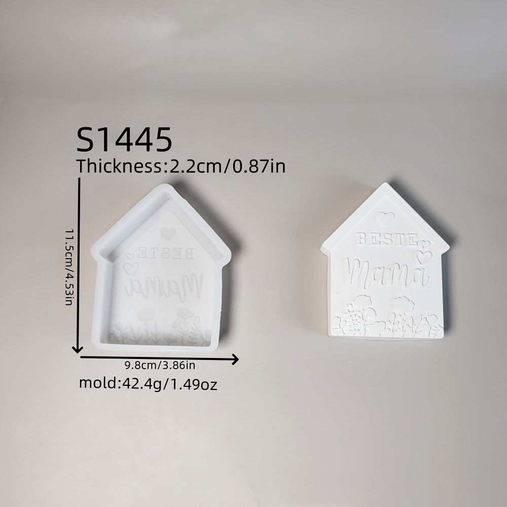 Image of Resin Casting Molds Mother's Day House 3d Decoration Silicone Mold Candle Silicone Mold Gypsum Decoration Silicone Mold Silicone Mold Home Decoration Epoxy Resin Mold S1445