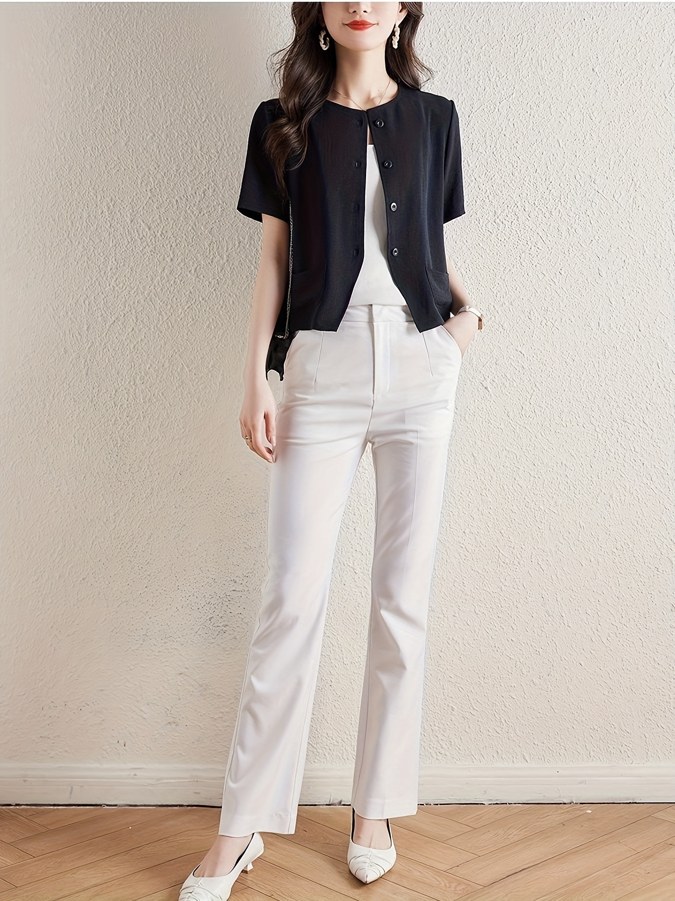 White Lightweight Summer Short Sleeve Cardigan White Summer