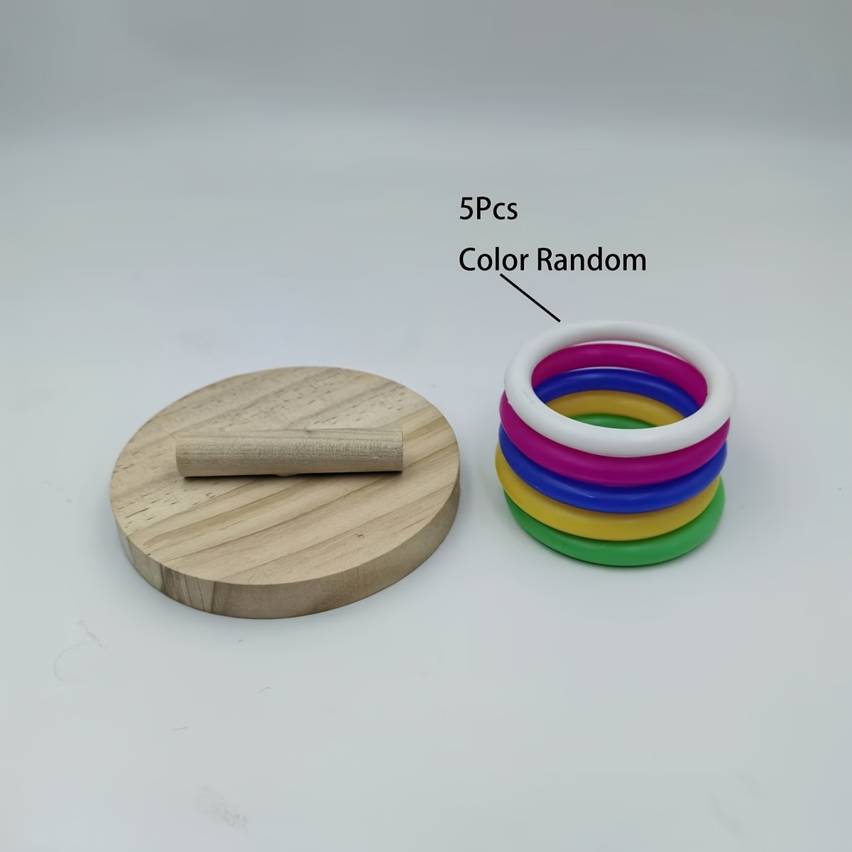 TEMU 1 Set Of Parrot Training Rings, With Colorful Stacking Rings, Durable Plastic Material, Suitable For Medium And Small Parrots&; Mental