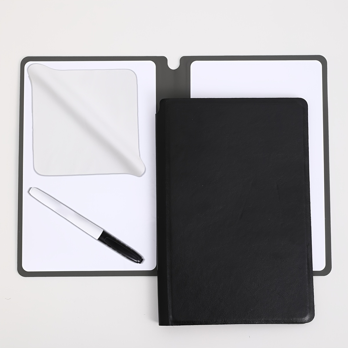 TEMU 1pc Portable Whiteboard, With Whiteboard Pen Eraser Cloth Sponge Eraser, Whiteboard Set, Reusable Whiteboard, For Office, Home, Classroom,