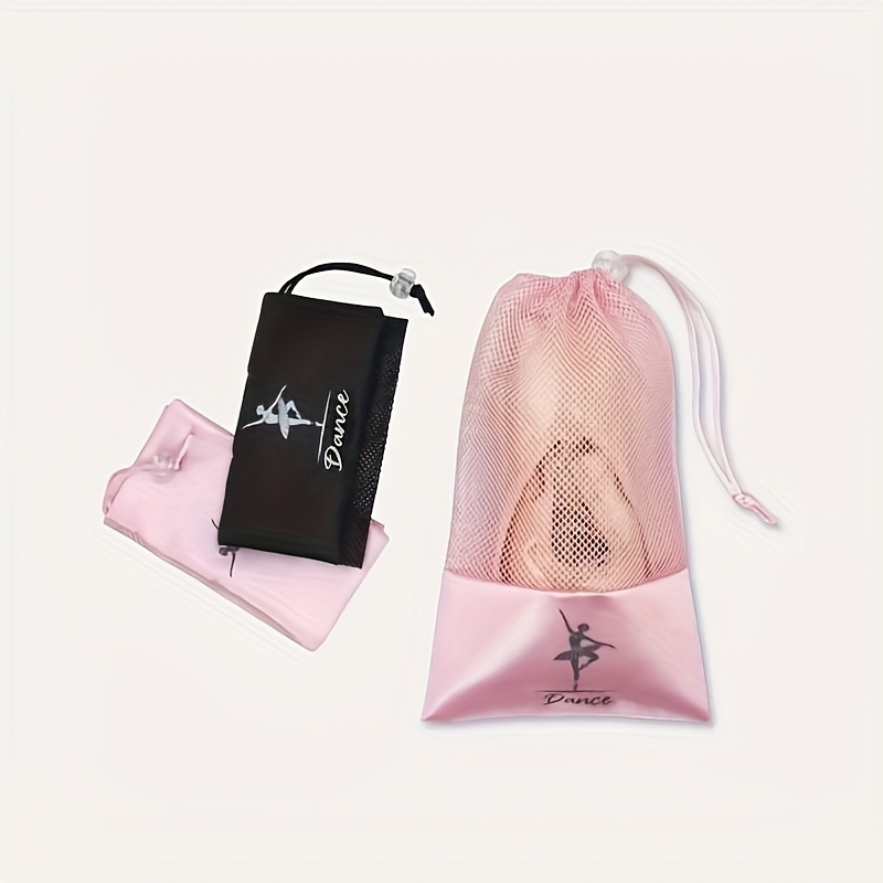 Ballet Dance Travel Shoe Bags - Ballet Dance Shoe Organizer with Mesh and Velvet Pockets for Christmas trip and Dance Class, Hanging Shoe Organizers