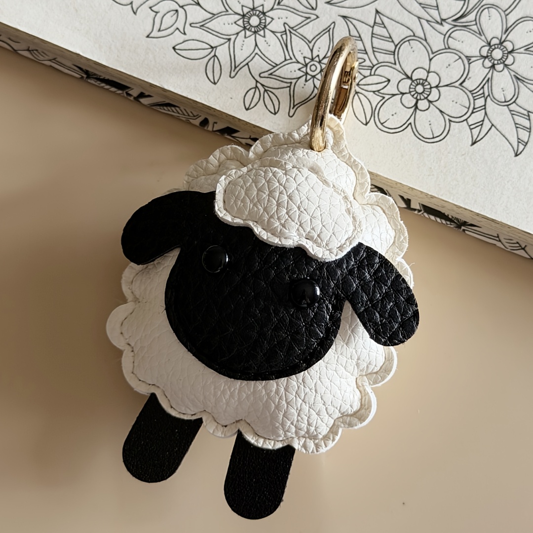 TEMU 1pc Cute Sheep Keychain Pendant, Material, Car Key Accessory, Ideal Gift For Women, For Colleagues, , And Girlfriends; Women's Keychains