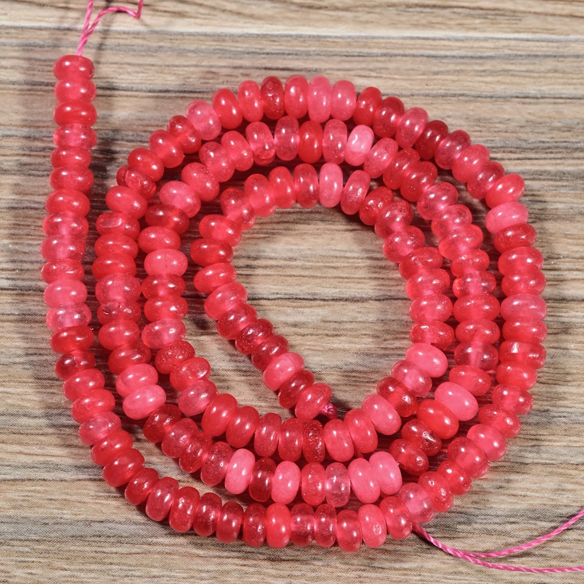 TEMU 150-155 piezas de cuentas separadoras de , cuentas de ábaco de piedra natural, cuentas sueltas para hacer joyas, accesorios de joyería DIY con