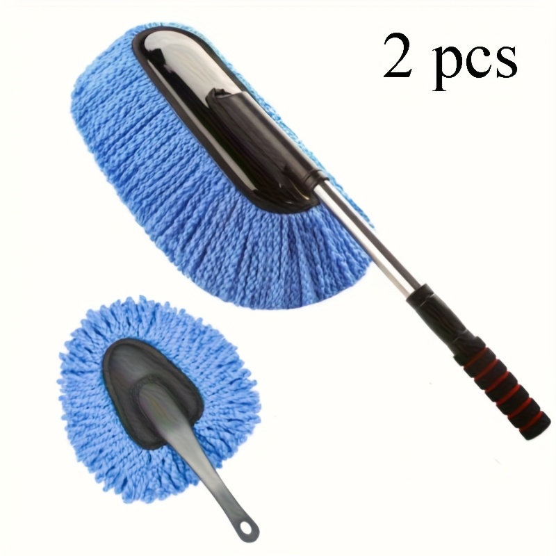 2pcs Car Brush, Car Maintenance, Microfiber Car Duster Exterior Scratch Free, Extendable Handle Interior Multipurpose Dust Cleaning Duster for Cars