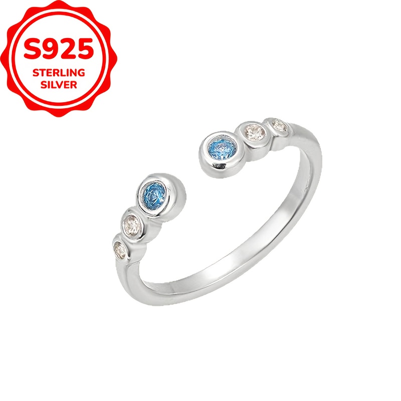 Women's S925 Sterling Silver Colorful Bubble Adjustable Toe Ring