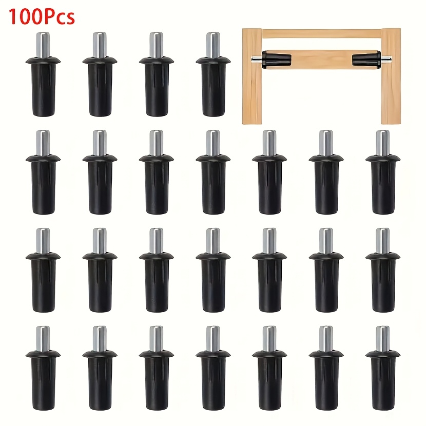 TEMU 100pcs Cabinet Door Repair Pins, Damper Window Shutters Exterior Replacement, Door Buffer Furniture Fittings Down Central , Cabinet Doors And