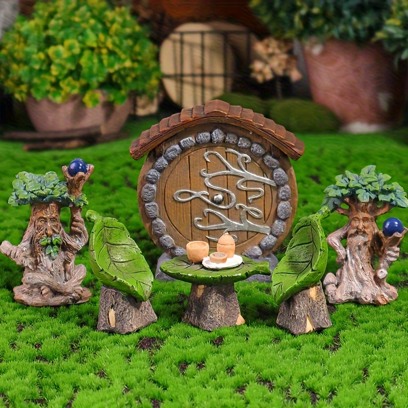 

Garden Micro Landscape Tree Elf House Dwarf Mushroom Ornament, Mini Potted Garden Decoration Diy Landscaping Props
