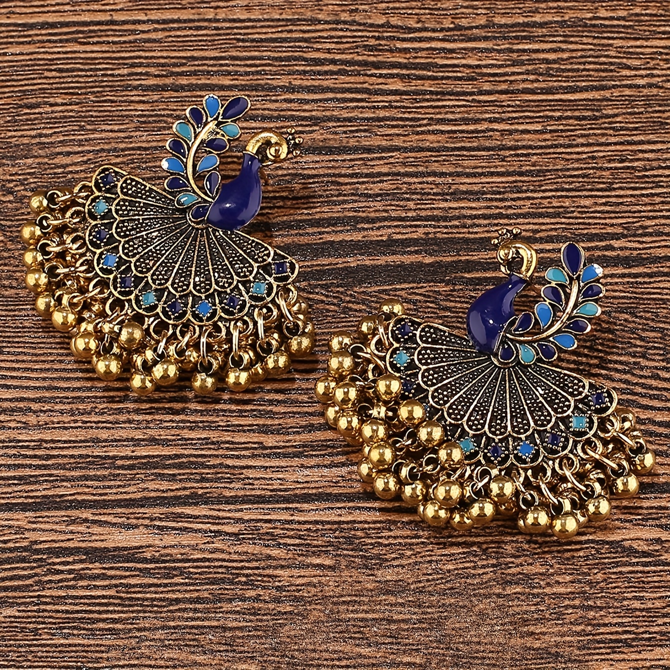 E-shop Ein Paar elegante Vintage-Emaille-Pfauen-Ohrringe im Stil für Damen, Accessoires für Feste, Geburtstage, Bälle, Dates, Partys, Urlaub Shopping