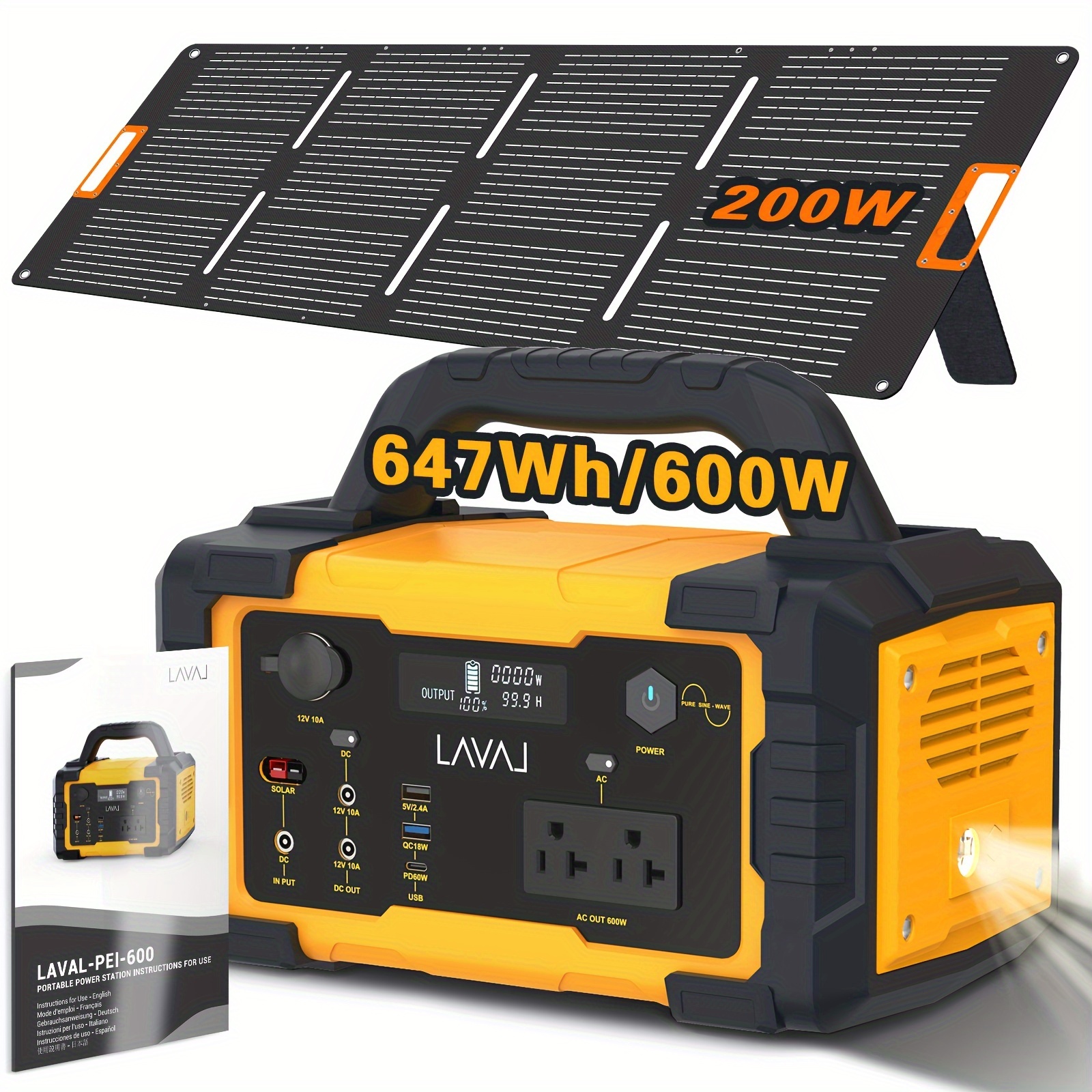 Jackery Solar Generator 300 Plus Portable Power Station With 40W Book-sized Solar Panel, 288Wh Backup LiFePO4 Battery, 300W AC Outlet, Only 5KG For RV, Outdoors, Camping, Traveling, And Emergencies