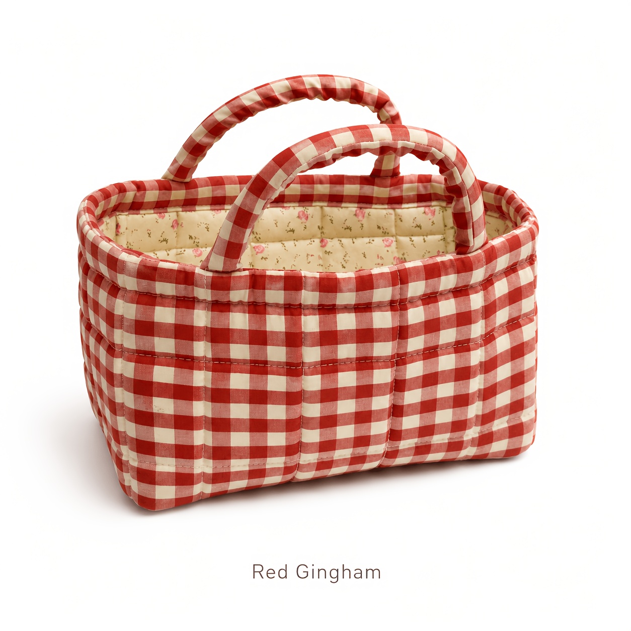TEMU Cesto in tessuto trapuntato a con , organizer in tessuto , borsa portaoggetti portatile , adatta per cosmetici, bagno, camera da letto, toeletta