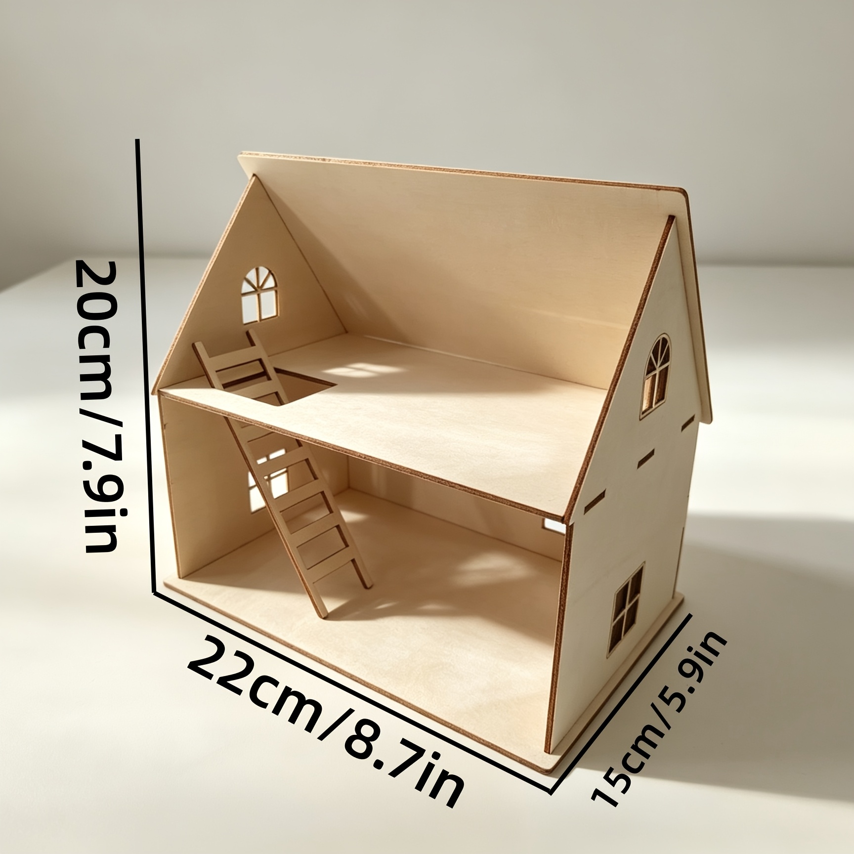 TEMU Multi-holiday Universal Diy Wooden Assembly Cabin Material Kit - Christmas, Halloween, Easter, Thanksgiving, New Year Themed Blank Unfinished