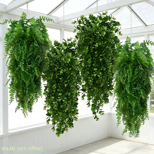 6pcs set of large realistic outdoor artificial fern plants made of durable plastic home office garden porch decor weddings housewarming easter mothers day st patricks and summer faux plant displays